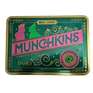 Wicked Dunkin Donuts Munchkins Donut Hole Treats Tin Pink and Green